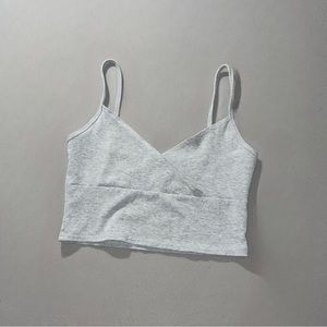 Surplice Front Crop Cami Top